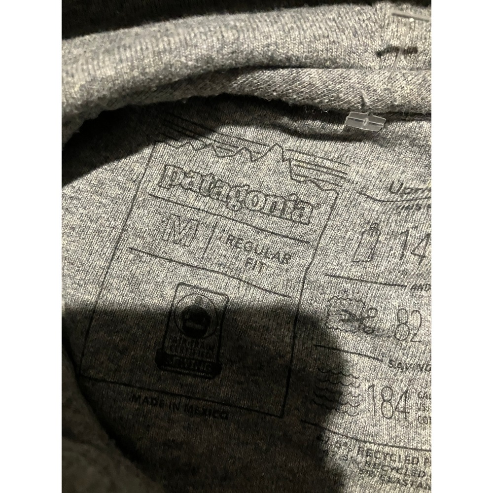 Patagonia Mens Uprisal Hoodie Gray Bison Fitz Roy Graphic Sweatshirt Medium - Picture 3 of 5